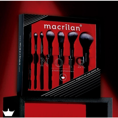 KIT NOIR 7 PINCÉIS FOSCO PROFISSIONAIS MACRILAN