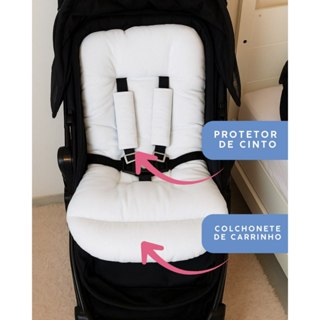 Colchonete de Carrinho + Protetor de cinto DUPLA FACE MODELO UNIVERSAL em Oferta na Shopee