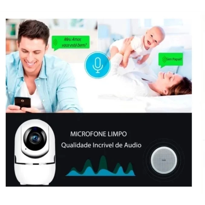Babá Eletrônica Wi-Fi 1080p com Visão Noturna Infravermelho e Microfone — foto 8