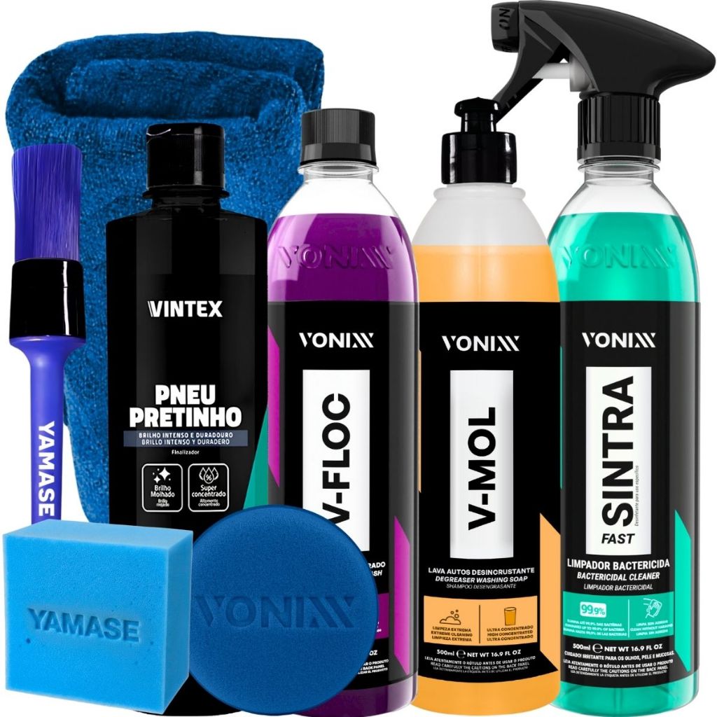 Kit Shampoo V-Floc V-Mol Limpador Sintra Fast Vonixx Pretinho Vintex em Oferta na Shopee