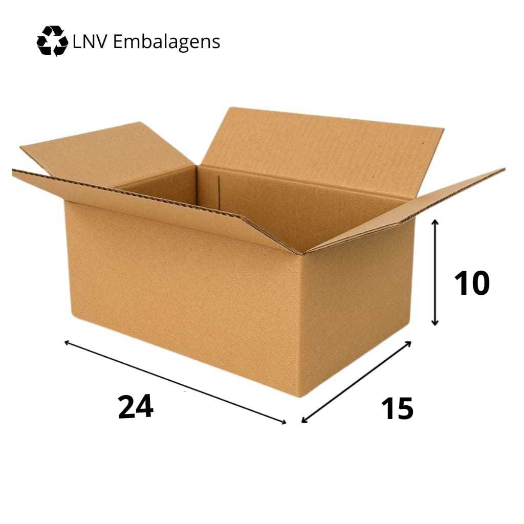 Kit 100 Caixas de Papelão 24x15x10 Reforçadas — Ideais para Envio, E-commerce e Embalagens Leves em Oferta na Shopee