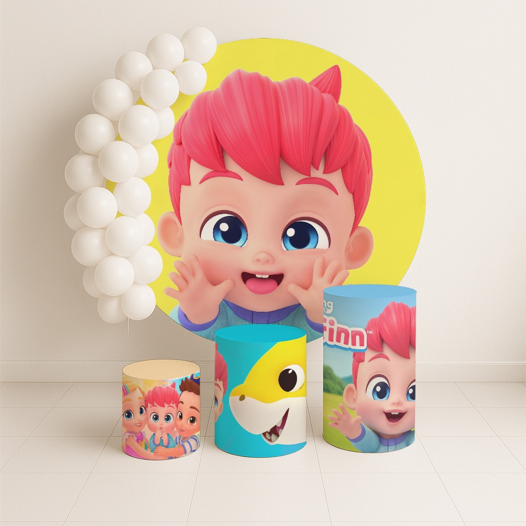 Kit Capas Painel De Festa Cilindros Infantil Temas Decoração em Oferta na Shopee