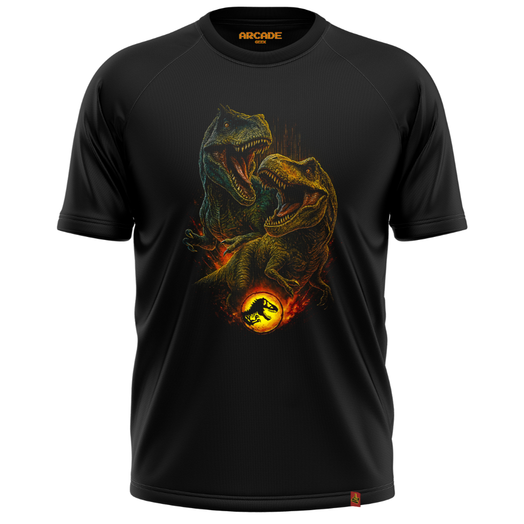 Camiseta Filmes Series Jurassic Dinossauro Park World T-Rex