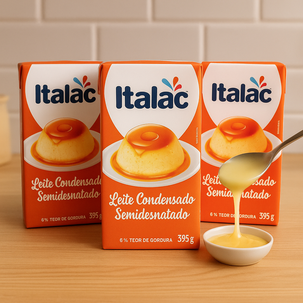 Kit 3 Leite Condensado Italac 395g 🍮 Semidesnatado | Cremoso, Saboroso e Envio Imediato!