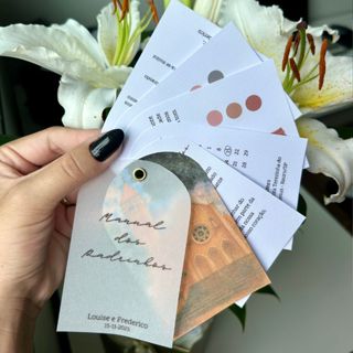 Manual de Padrinhos para Casamento Minimalista com Aquarela em Oferta na Shopee