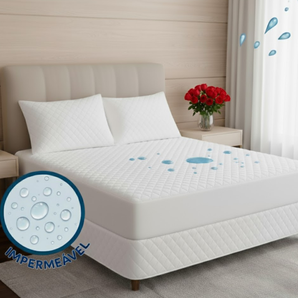 Protetor Impermeável Capa De Colchão Matelada Ultrassonica Casal Com Elástico