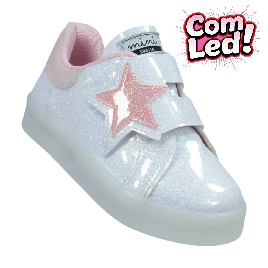 Tênis Infantil Menina Mini Sua Cia Led 705700663 Coleção ANA CASTELA em Oferta na Shopee