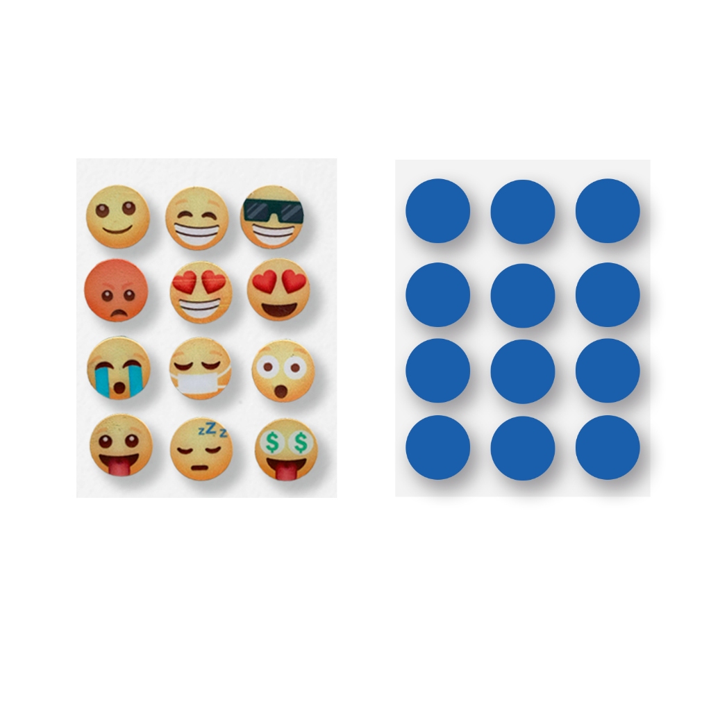 12 Imãs Variados Emoji, Bolinha Para Mural de Fotos, Quadro Magnético e Imãs De Geladeira