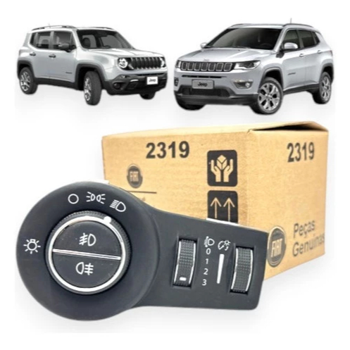 Botão Comando Chave Luz Farol Milha Jeep Compass Renegade Fiat Toro Original Mopar 53225730