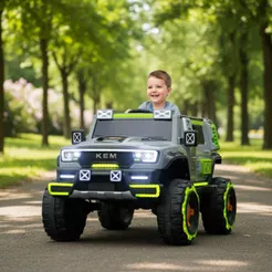 Quadriciclo Elétrico Infantil Frente/Ré Kem 12v 4 Motores Carrinho Motorizado Caminhonete Até 8 anos