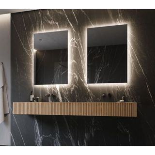 Espelho Com Led Quente e Frio Retangular  Decorativo 80X50cm Para Banheiro Sala Quarto Penteadeira em Oferta na Shopee