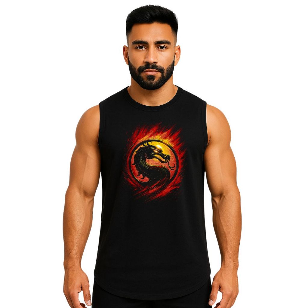 Regata Masculina Academia Jogo Mortal Kombat Regata Treino