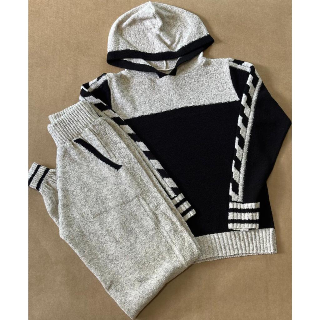 Detalhes do Conjunto de Calça e Blusa com Capuz  Feminino de Inverno