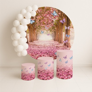 Kit Capas Painel Cilindros Decoração Primavera Rosa Borboletas REF 072 em Oferta na Shopee