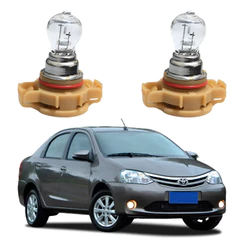 Par Lampada Farol Milha Neblina Etios 2013 A 2016 H16
