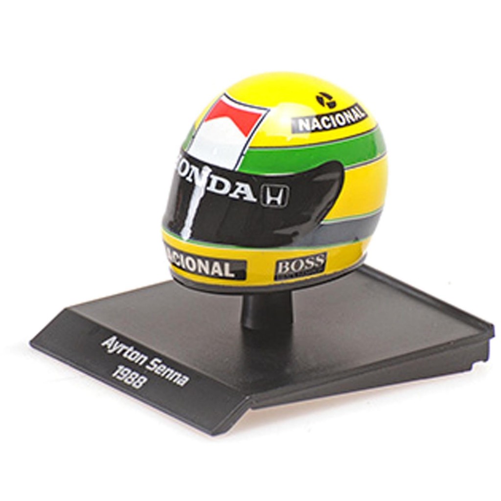 Miniatura Capacete Ayrton Senna 1984 1985 1988 Minichamps Escala 1:10
