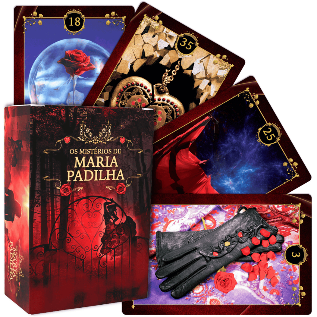 Baralho Maria Padilha Pomba Gira Baralho Cigano 36 Cartas 100% Plastificado com Revista Colorida