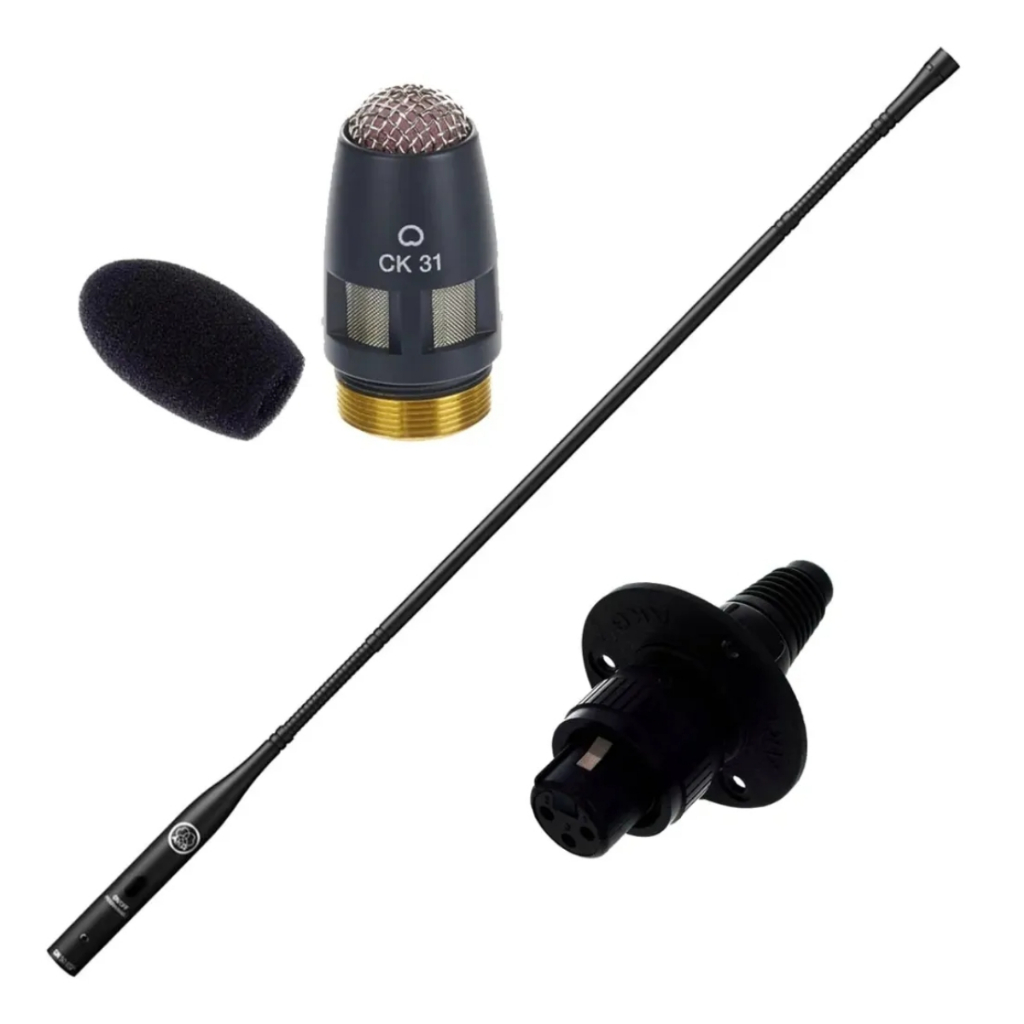 Kit Akg Haste Gooseneck Gn50e Capsula Ck31 Para Microfone Cinza-escuro
