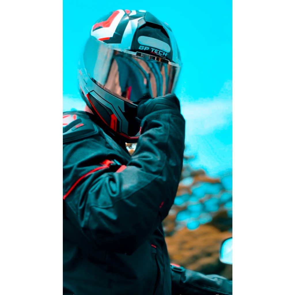 Detalhes do Capacete Motociclista GP TECH ULTRA Fusion V2 SV Fosco + Viseira Interna Fumê e Narigueira