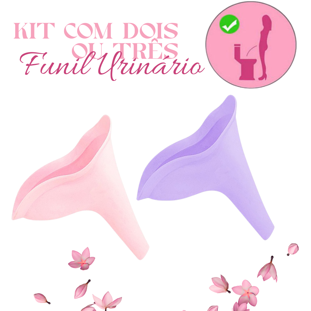 Funil Urinol Feminino Portátil de Silicone Higiênico – Faça Xixi em Pé com Praticidade