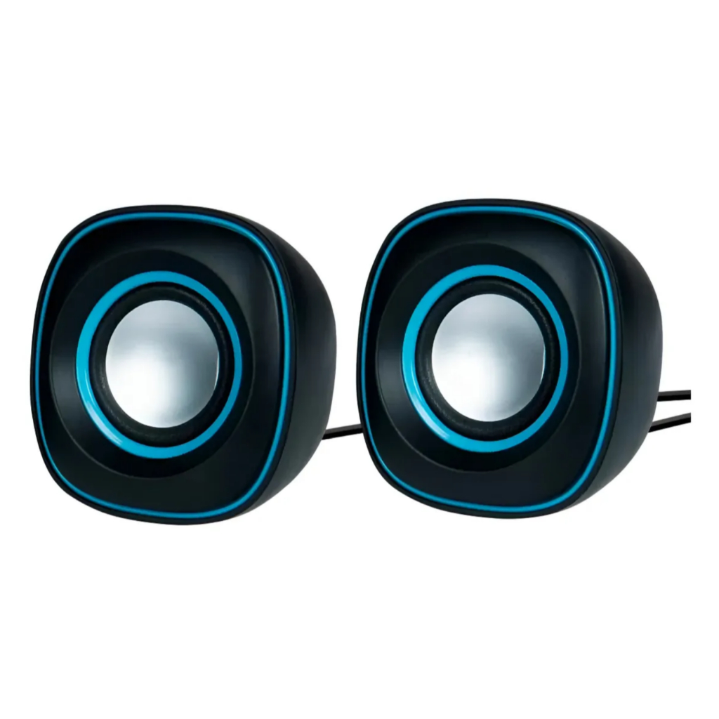 Caixa Caixinha De Som Usb Para Pc Notebook P2 Potente B-max Cor Azul