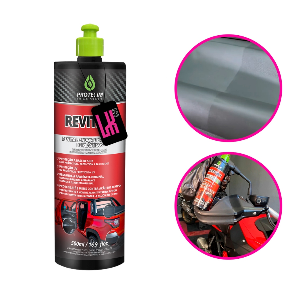 Revitax 500ml Protelim Revitalizador Plasticos Borracha Sio2