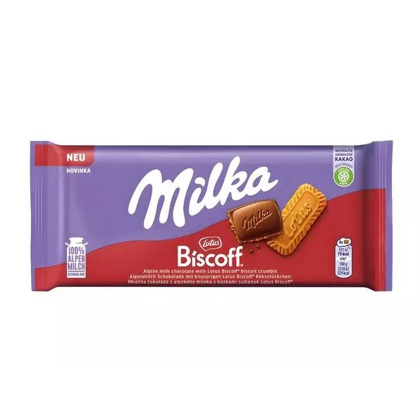 Milka Lotus Biscoff – 90g em Oferta na Shopee
