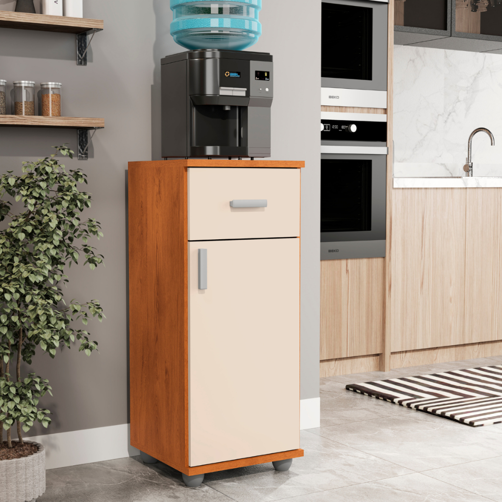 Armário Balcão Suporte para Bebedouro Anna 01 Porta e 01 Gaveta