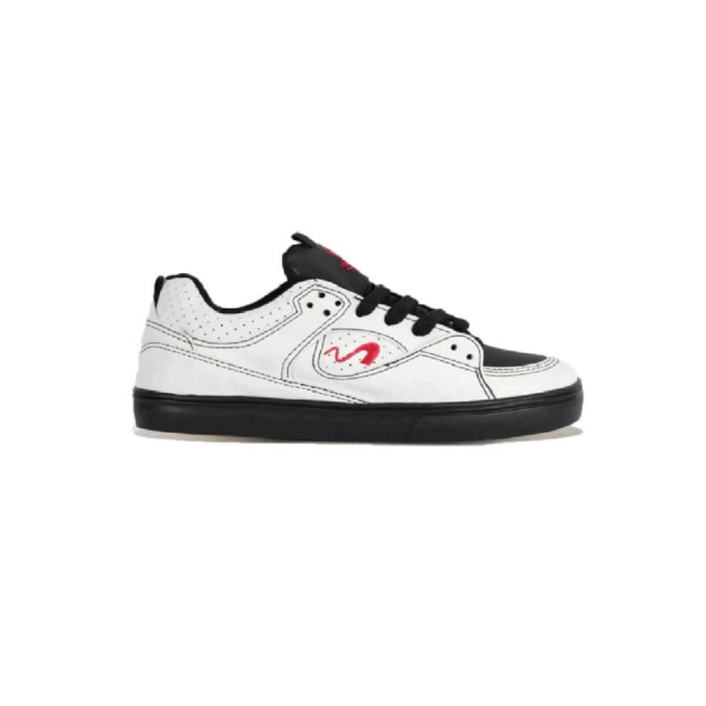 Tênis Skate Casual Tesla Denis Silva White Black Unissex