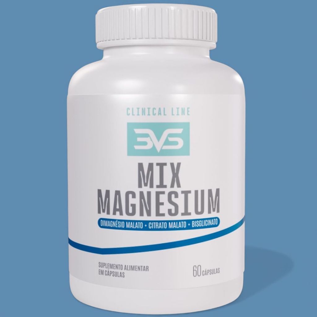 Mix Magnesium 3Vs Nutrition 60 Cápsulas Magnésio Dimalato, Bisglicinato e Citrato