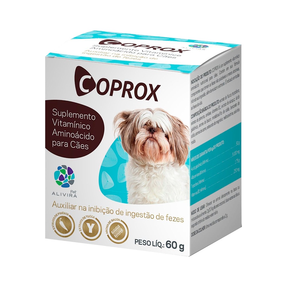Coprox 60g Suplemento Para Cães Coprofagia Alivira Pet em Oferta na Shopee