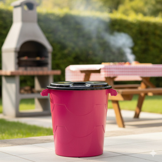 Cesto 30 Litros Resistente Com Tampa Para Lixo Cores Sortidas em Oferta na Shopee