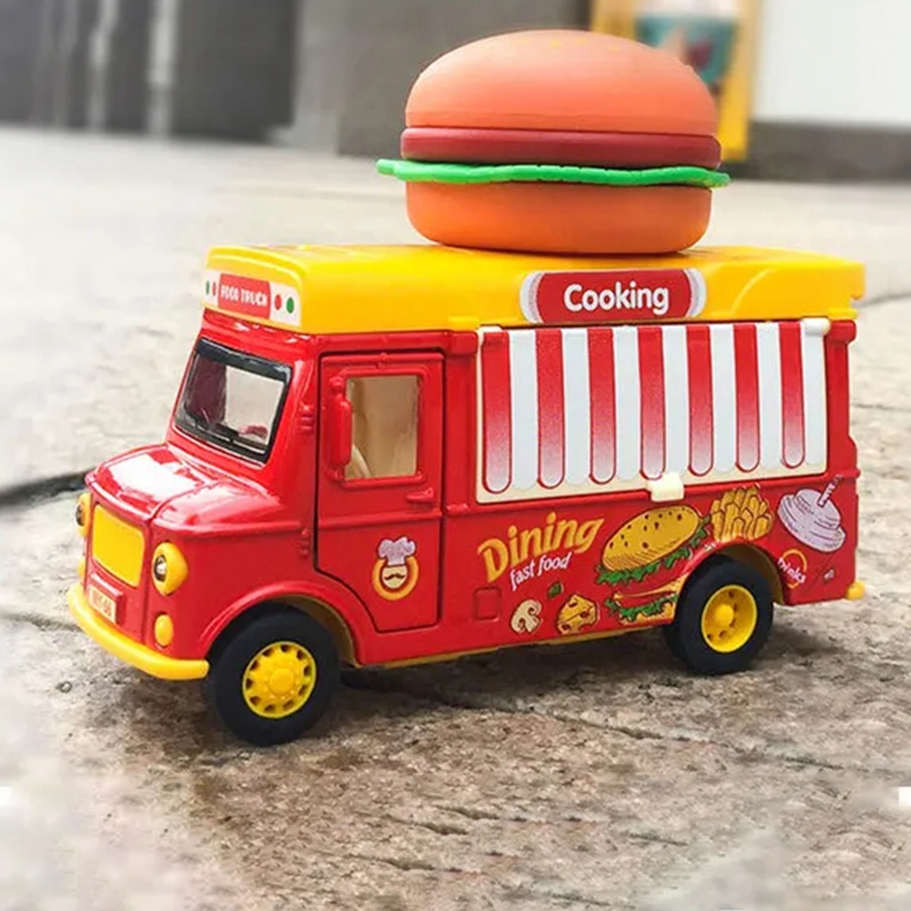 Carrinho De Ferro Colecionador Hamburguer Sorvete Food Truck Brinquedo Infantil