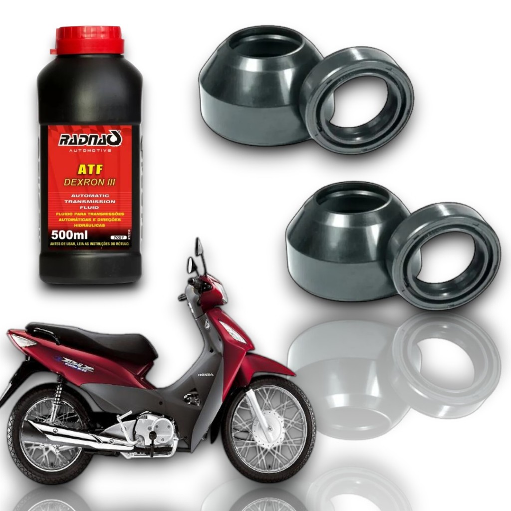 Retentor Bengala + Guarda Pó + Óleo Atf Biz 125 2006 Até 2010 em Oferta na Shopee