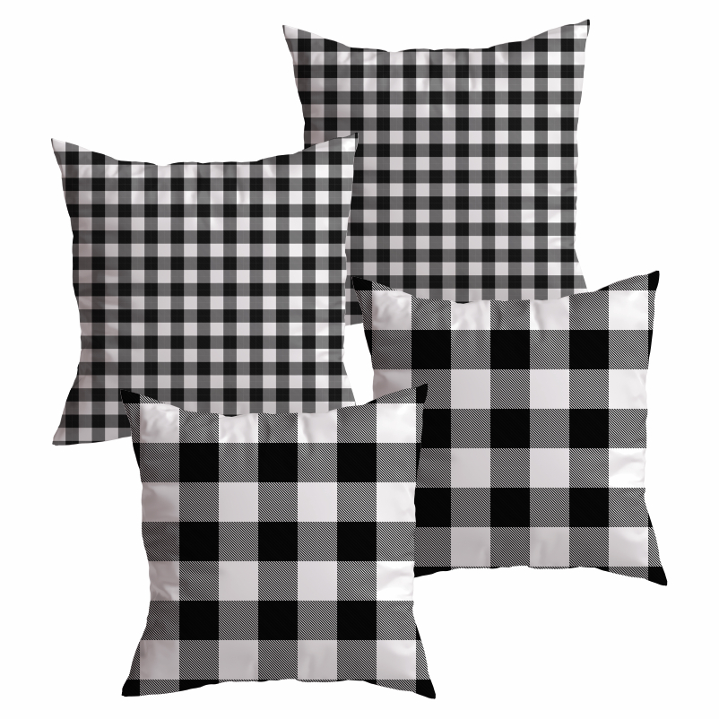 Capas de Almofada somente Xadrez  45x45cm Oxford Premium | Kit Decoração Sala Sofá em Oferta na Shopee