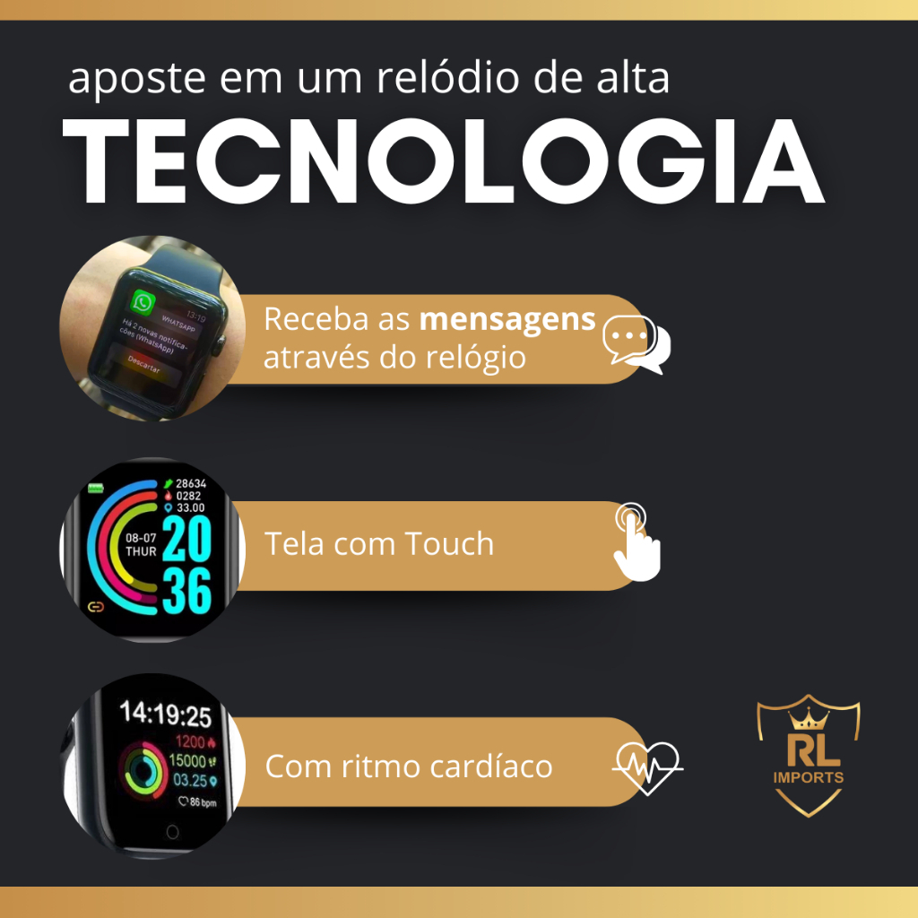 Kit Relógio Digital Smartwatch D20 Masculino Feminino com Fone Gamer M28 Bluetooth 5.1 Estér À Prova D'água Envio Rapido