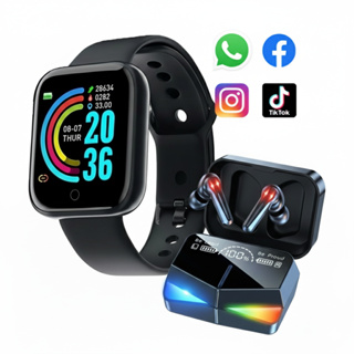 Kit Relógio Digital Smartwatch D20 Masculino Feminino com Fone Gamer M28 Bluetooth 5.1 Estér À Prova D'água Envio Rapido em Oferta na Shopee