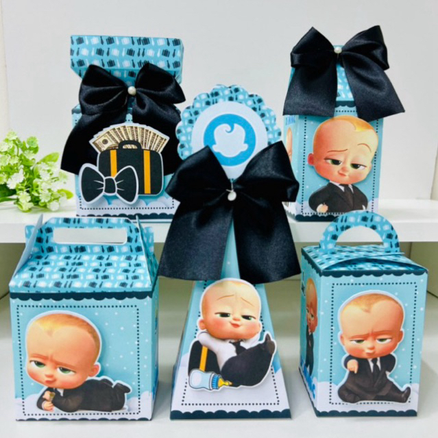 Kit Festa- O Poderoso Chefinho-Caixinhas Personalizadas-PEGUE E MONTE- Papelaria Personalizada- Aniversário-Kit festa