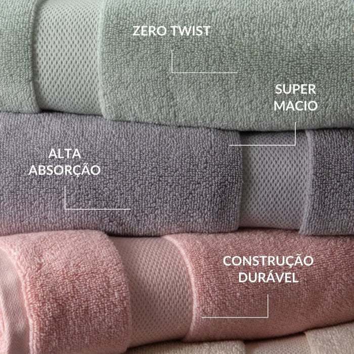 Toalha Banhão Grossa e Macia Super Soft Zero Twist Corttex | Toalha Banho 1,43m x 80cm Enxuga Muito