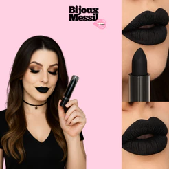 Batom Matte Preto Gótico ZEN