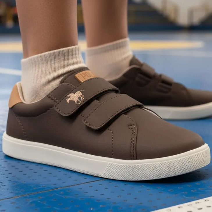 Tênis Infantil Ortopasso Casual Menino Café em Oferta na Shopee