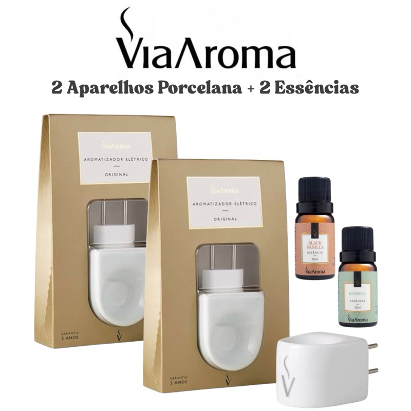 Aromatizador Elétrico Porcelana Para Essência 10 ml Via Aroma Escolha o Seu em Oferta na Shopee