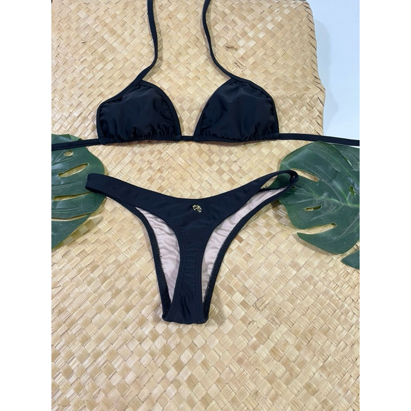 conjunto de biquínis ,ref:1013 ,sutiã sem bojo com calcinha no micro fio dental para bronze em Oferta na Shopee