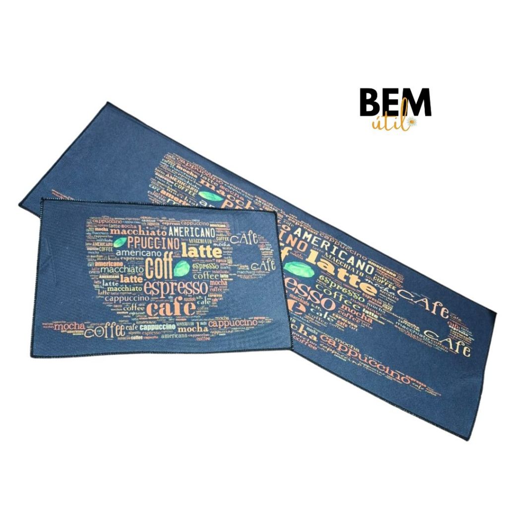 Kit Tapete Jogo Passadeira Belga Antiderrapante 02 Pçs belga antiderrapante