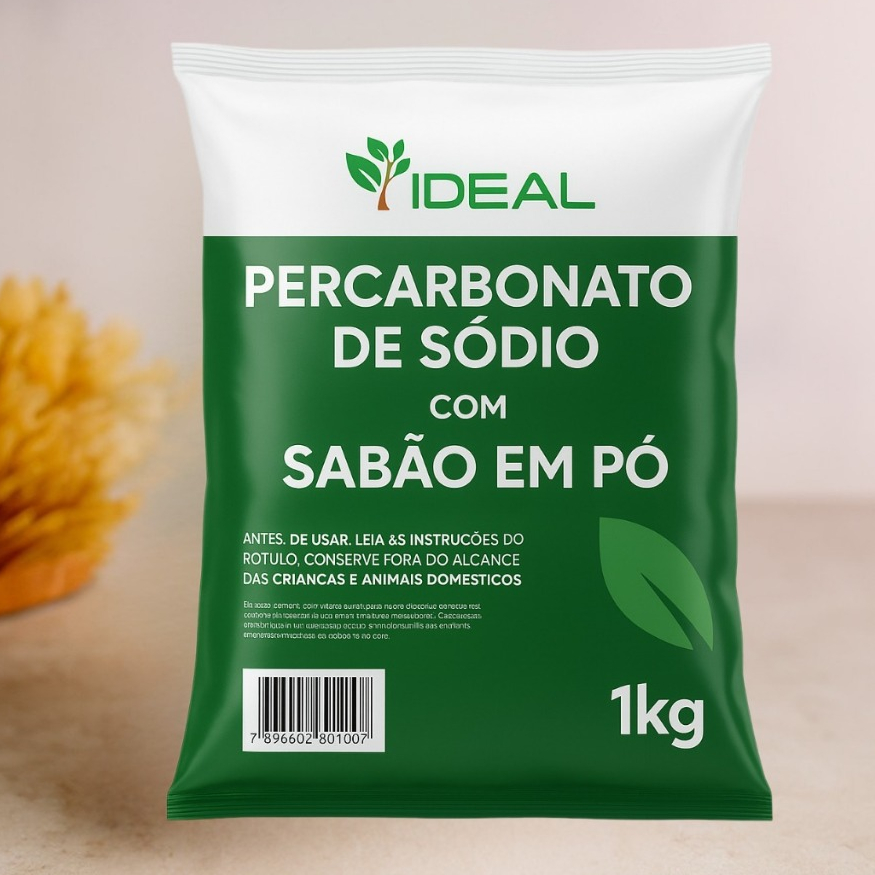 Percarbonato de Sódio com Sabão em Pó 1kg Branqueador Alvejante Perfumado