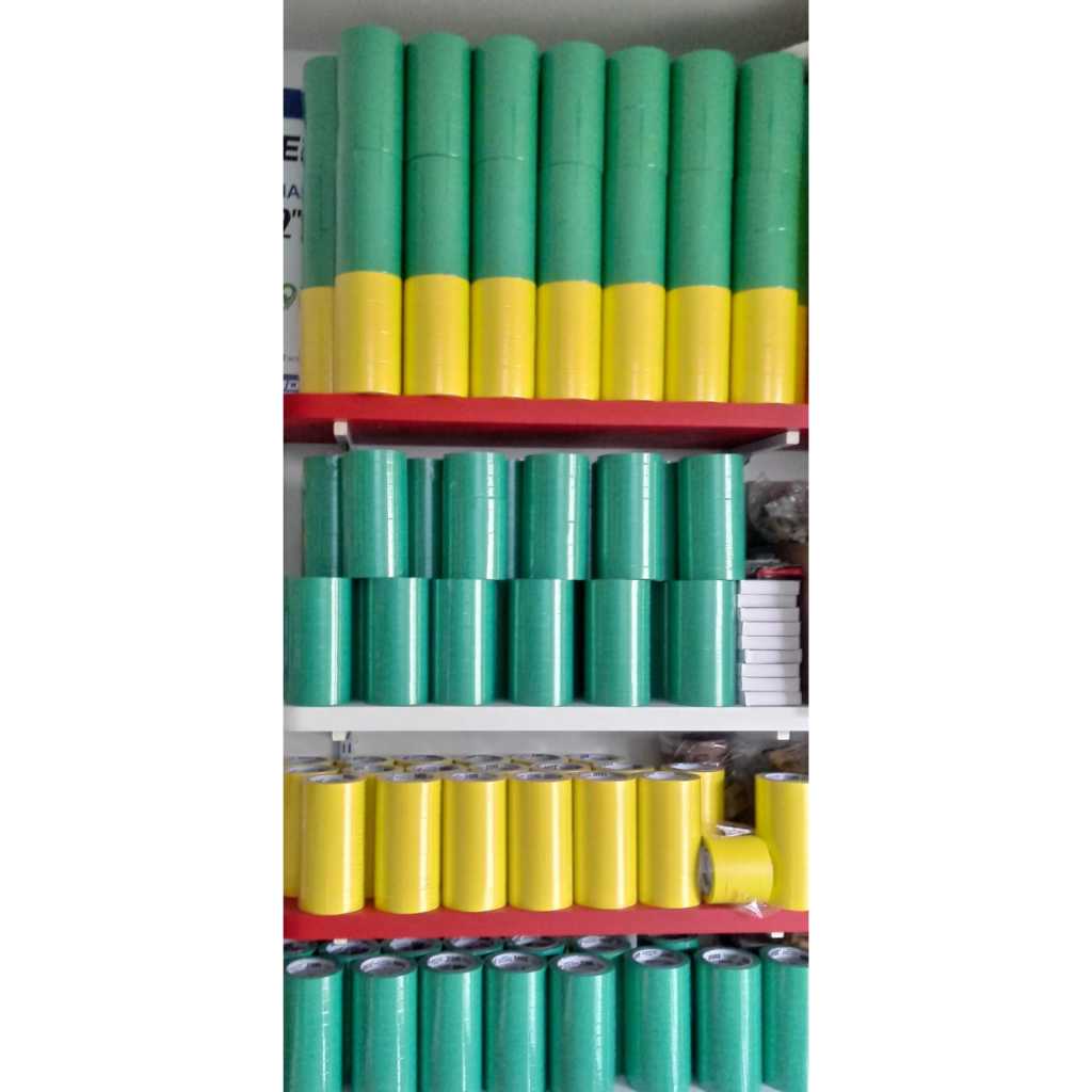 Fita crepe automotiva verd ou amarela  rapifix  16mm x 40 metros 192 rolos
