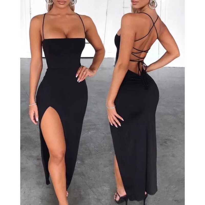 Vestido Feminino Longo Achadinho Shopee! Suplex Premium Não Transparente Elegante Moda Gringa