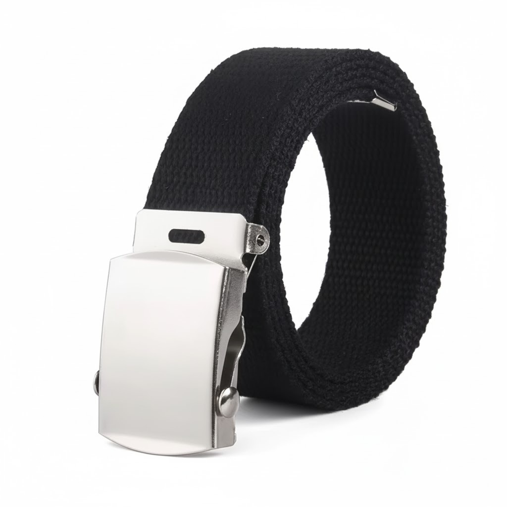 Cinto Militar de Nylon com Fivela Resistente | Cinturão Tático Preto em Oferta na Shopee