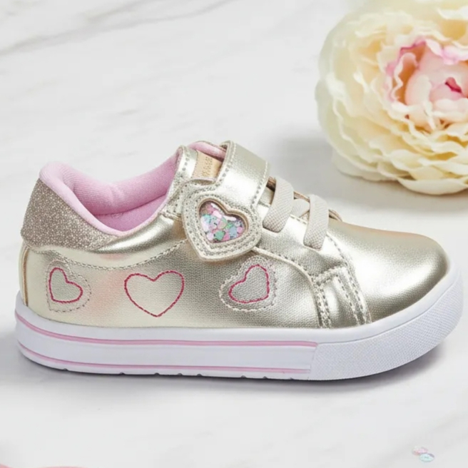 Tênis Infantil Ortopasso Menina Feminino Sola Reta Confortável Conforto Happy Coração em Oferta na Shopee