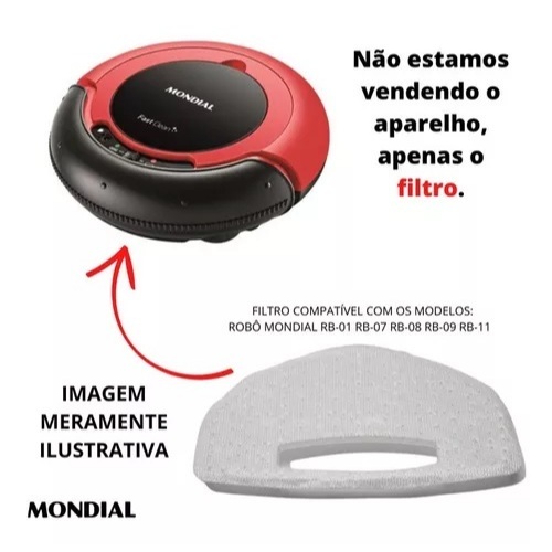 Filtro Para Robô Aspirador Mutilaser MARS H0041 Original — imagem 2 de 2
